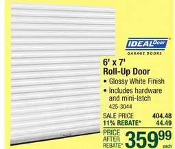 Menards 6' x 7' Roll-Up Door offer
