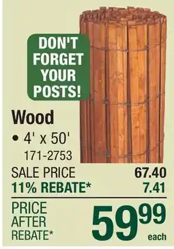 Menards Wood offer