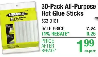 Menards 30-Pack All-Purpose Hot Glue Sticks offer
