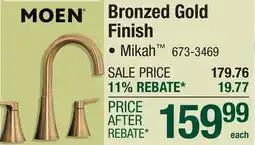 Menards Bronzed Gold Finish offer