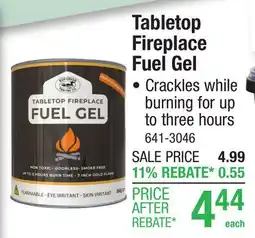 Menards Tabletop Fireplace Fuel Gel offer
