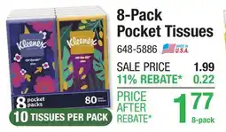 Menards 8-Pack Pocket Tissues offer
