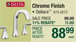 Menards DELTA Chrome Finish offer