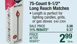 Menards 75-Count 9-1/2 Long Reach Matches offer