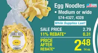 Menards Egg Noodles offer