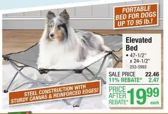 Menards Elevated Bed offer