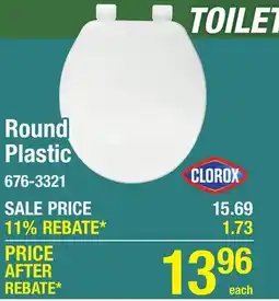 Menards Round Plastic TOILET SEATS offer