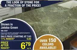 Menards Shown in Jatoba Green offer