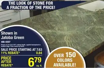 Menards Shown in Jatoba Green offer