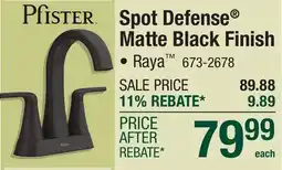 Menards Spot Defense Matte Black Finish offer