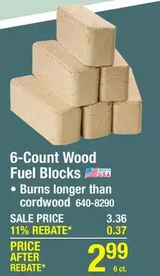 Menards 6-Count Wood Fuel Blocks offer