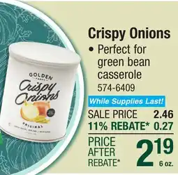 Menards Crispy Onions offer