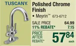 Menards TUSCANY Polished Chrome Finish offer