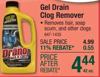 Menards Gel Drain Clog Remover offer