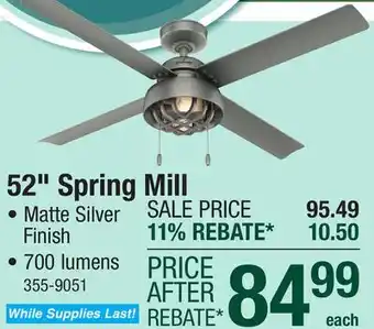 Menards 52 Spring Mill offer