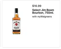 Walgreens Select Jim Beam Bourbon, 750ml offer