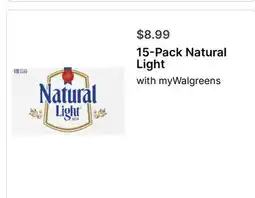 Walgreens 15-Pack Natural Light offer
