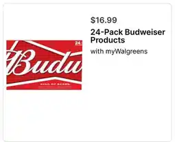 Walgreens 24-Pack Budweiser Products offer