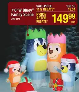 Menards 7'6W Bluey Family Scene offer