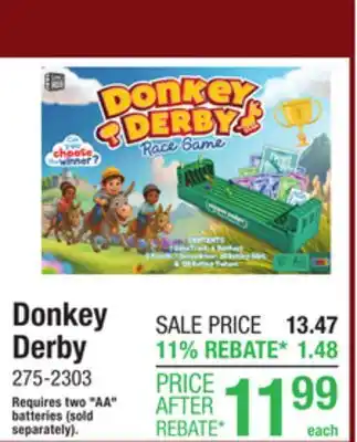 Menards Donkey Derby offer