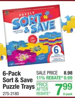 Menards 6-Pack Sort & Save Puzzle Trays offer