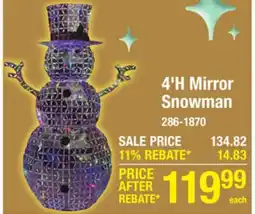 Menards 4'H Mirror Snowman offer