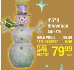 Menards 4'5H Snowman offer