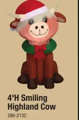 Menards 4'H Smiling Highland Cow offer