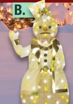 Menards 4'11H Gold Snowman offer