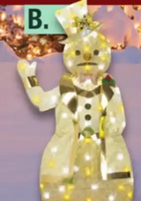 Menards 4'11H Gold Snowman offer