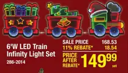 Menards 6'W LED Train Infinity Light Set offer
