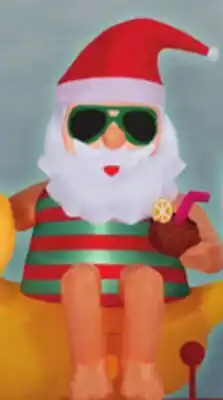 Menards 4'5H Santa Floatin' on a Rubber Duck offer