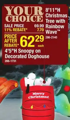 Menards 4'5H Snoopy on Decorated Doghouse offer