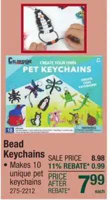 Menards Bead Keychains offer