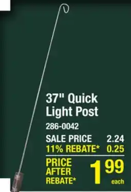 Menards 37 Quick Light Post offer