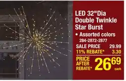 Menards LED 32Dia Double Twinkle Star Burst offer