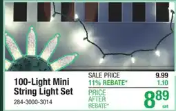 Menards 100-Light Mini String Light Set offer