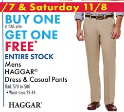 Boscov's Mens HAGGAR Dress & CasualPants offer