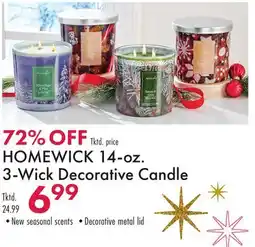 Boscov's HOMEWICK 14-oz. 3-Wick Decorative Candle offer