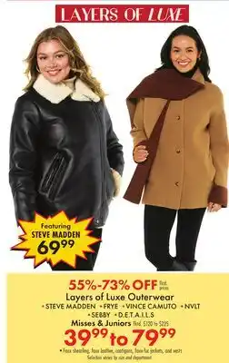 Boscov's Layers of Luxe Outerwear offer