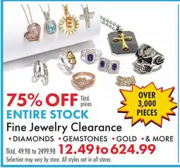 Boscov's ENTIRE STOCK Fine Jewelry Clearance offer
