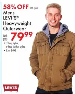 Boscov's Mens LEVI'S Heavyweight Outerwear offer
