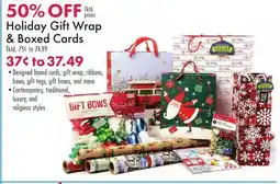 Boscov's Holiday Gift Wrap & Boxed Cards offer