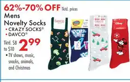 Boscov's Mens Novelty Socks offer