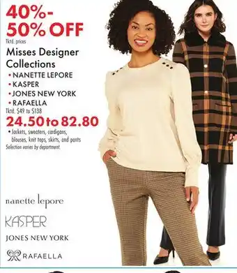 Boscov's Misses Designer Collections offer