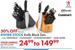 Boscov's ENTIRE STOCK Knife Block Sets offer