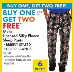 Boscov's Mens Licensed Silky Fleece Sleep Pants offer