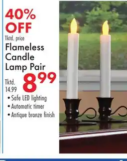 Boscov's Flameless Candle Lamp Pair offer