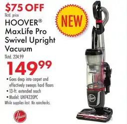 Boscov's HOOVER MaxLife Pro Swivel Upright Vacuum offer