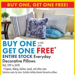 Boscov's ENTIRE STOCK Everyday Decorative Pillows offer
